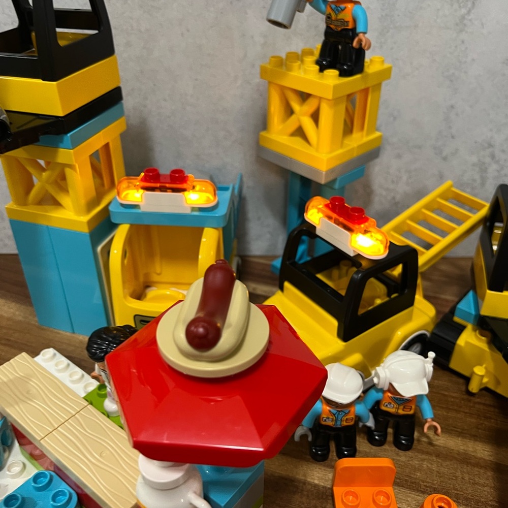 Lot of Lego DUPLO Construction Trucks Vehicles & Accessories from Set #10933 - Picture 6 of 12